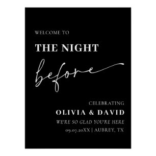 Black The Night Before Rehearsal Dinner Poster