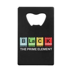 Black The Prime Element Black History Credit Card Bottle Opener