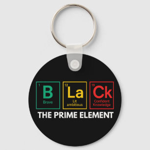 Black The Prime Element Black History Month Period Keychain
