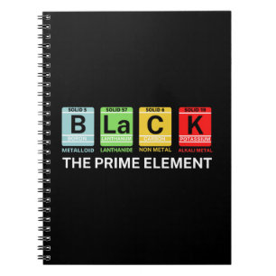 Black The Prime Element Black History Notebook