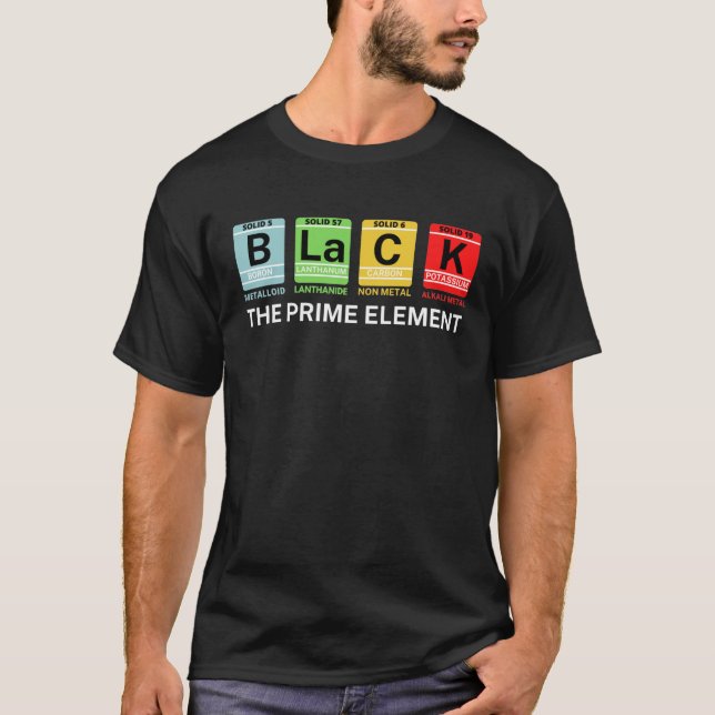 Black The Prime Element Black History T-Shirt (Front)