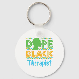 Black Therapist Mental Health Counseling Psycholog Keychain