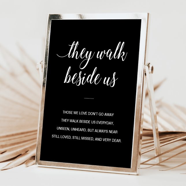 Black They Walk Beside Us Poem Wedding Memorial Poster (Creator Uploaded)