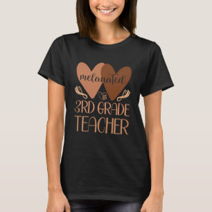 Black Third Grade Teacher Black History Women Afri T-Shirt