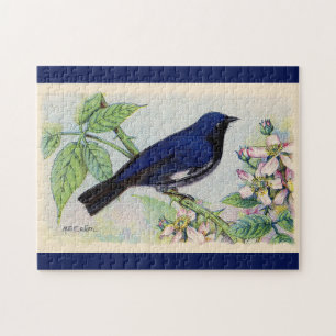 Black Throated Blue Warbler Jigsaw Puzzle
