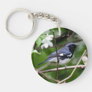 Black-throated Blue Warbler Keychain