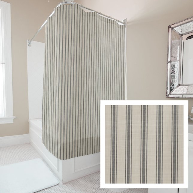Black Ticking Stripes | Farmhouse Bath Decor (Creator Uploaded)