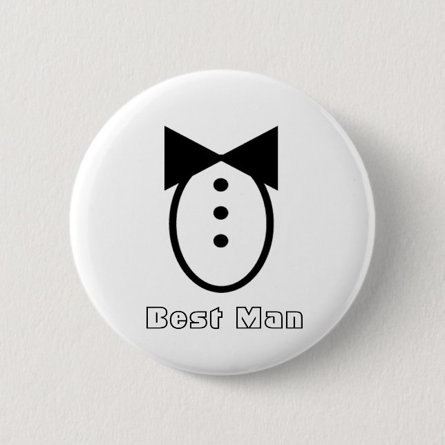 black tie 2 inch round button (Front)