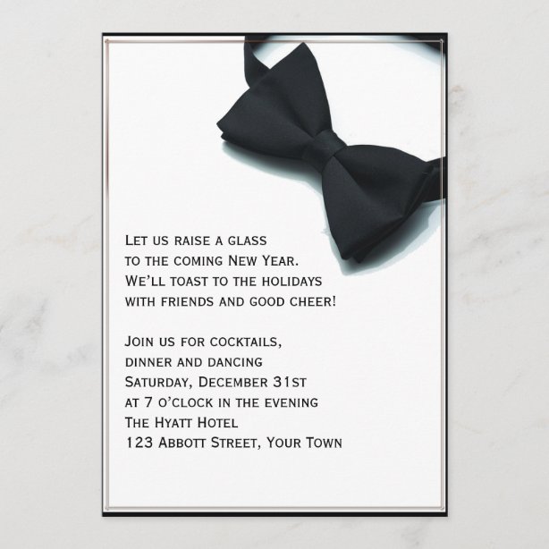 what does black tie mean on an invitation