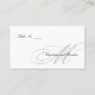 Black Tie Black White Escort Card