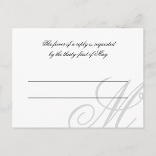 Black Tie   Black White   RSVP Postcard