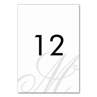 Black Tie | Black White | Table Number