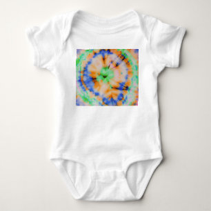 Black Tie Dye, Grungy Vintage. Baby Bodysuit