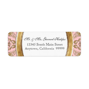 Black Tie Elegance 2 Golden Matching Address Label