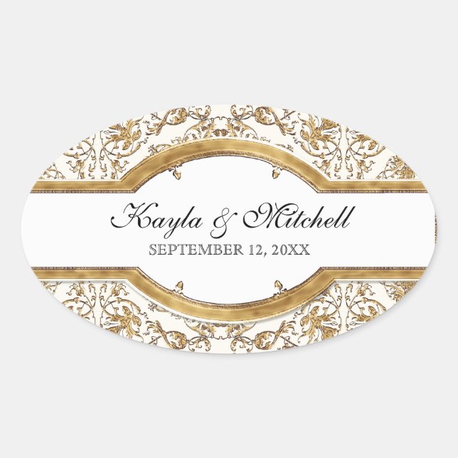 Black Tie Elegance 2, Golden Matching Sticker Seal (Front)