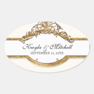 Black Tie Elegance 2, Golden Matching Sticker Seal