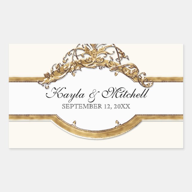 Black Tie Elegance 2, Golden Matching Sticker Seal (Front)