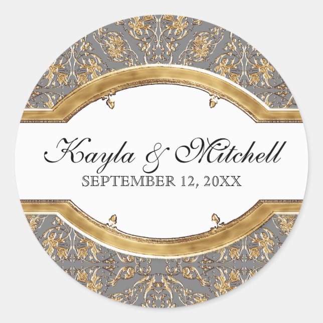 Black Tie Elegance 2, Golden Matching Sticker Seal (Front)