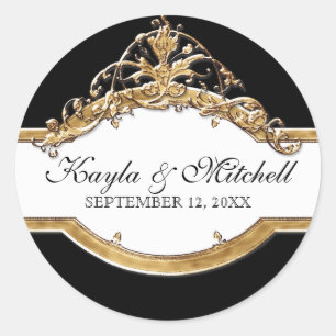 Black Tie Elegance 2, Golden Matching Sticker Seal