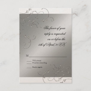 Black Tie Elegance, RSVP Response Card