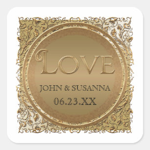 Black Tie Elegance, Wedding Shower Sticker or Seal