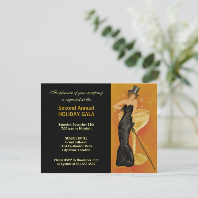 Black Tie Event Formal Invitation (Standing Front)