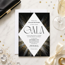 Black Tie Gala Invitation Sparkle