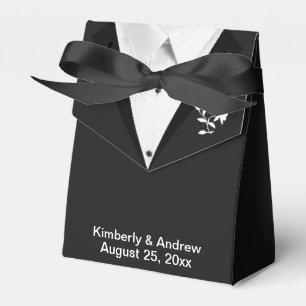 Black Tie Groom Wedding Favour Gift Boxes