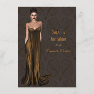 Black Tie Invitation for Dance & Dinner