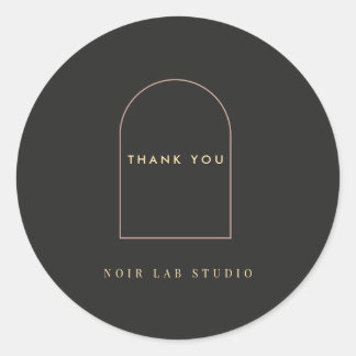 Black Tie Luxury Business Arch Round Sticker