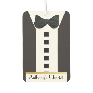 Black Tie Tuxedo 🎩 Funny Monogram Air Freshener
