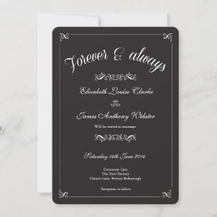 Black Tie Wedding Invitiation Invitation