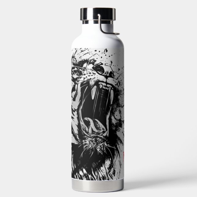 BLACK TIGER THOR INSULATED BOTTLE CUSTOM NAME (Left)
