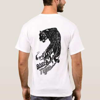 Black Tiger Vector Art with Black Tiger Text T-Shirt