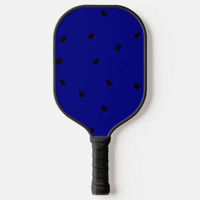 Black tiny holes on blue pickleball paddle (Front)