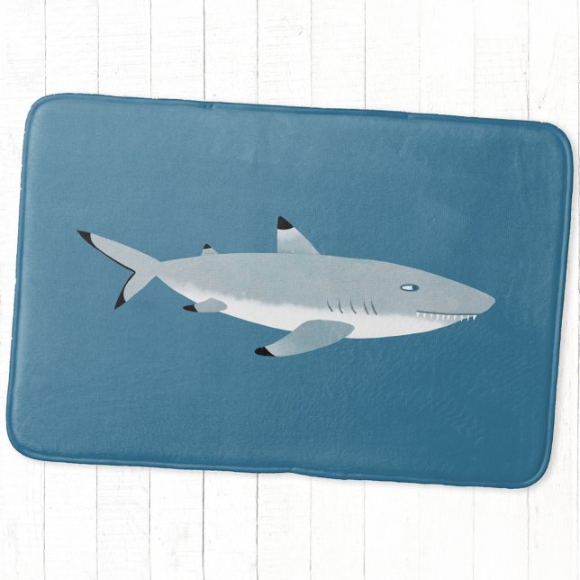 Black Tipped Reef Shark Fun Bath Mat (Fun Black Tipped Reef Shark bath mat)