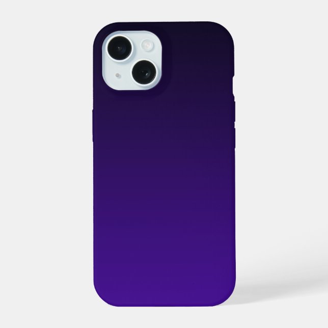 Black to Purple Gradient iPhone 15 Case (Back)