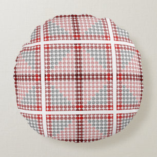 Black to red balls or holes, forming weird squares round pillow
