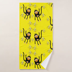 Black To School Little  Monkey Bath Towel