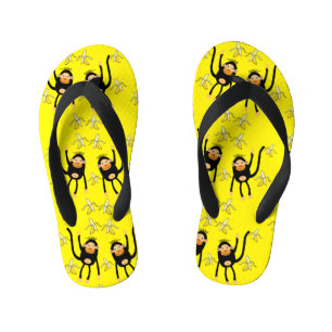 Black To School Little  Monkey Kid's Flip Flops