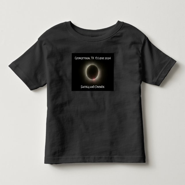 Black Toddler Georgetown Total Eclipse T-Shirt (Front)