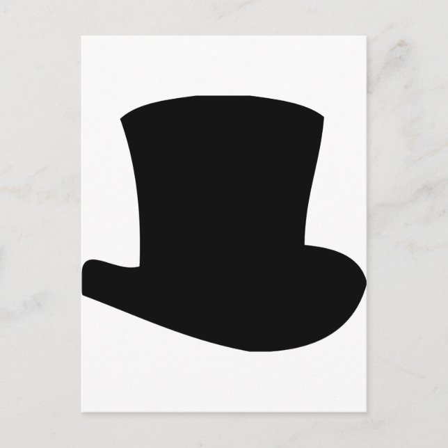 black top hat circus magician postcard (Front)