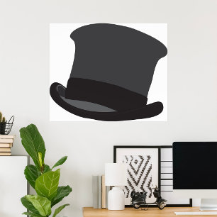 Black Top Hat Classic Steampunk Victorian Poster