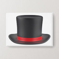 Black top hat with red ribbon