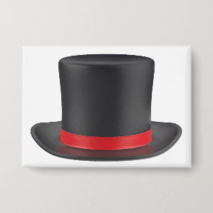 Black top hat with red ribbon