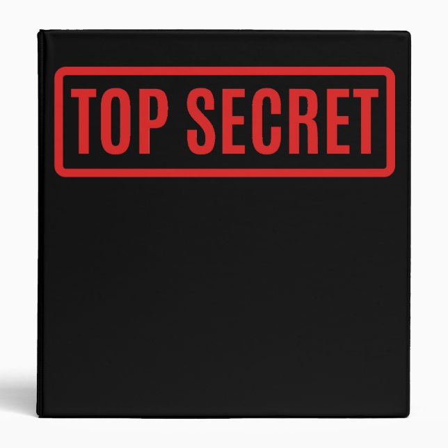 Black Top Secret Binder (Front)