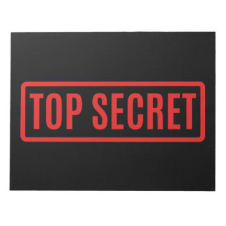 Black Top Secret Notepad