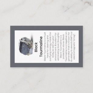 Black Tourmaline Crystal Meaning Jewellery Display Business Card