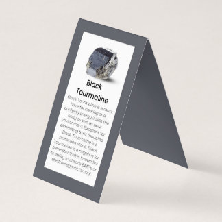 Black Tourmaline Crystal Meaning Jewellery Display Business Card