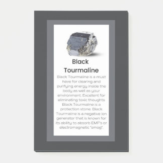 Black Tourmaline Crystal Meaning Jewellery Display Post-it Notes